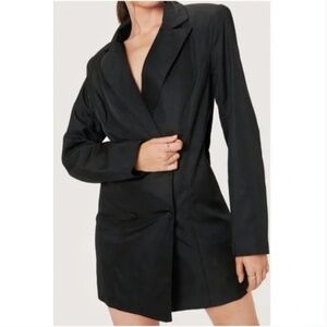 Nasty Gal Mini Blazer Dress Black Size 4 Going out Party Dress NWT